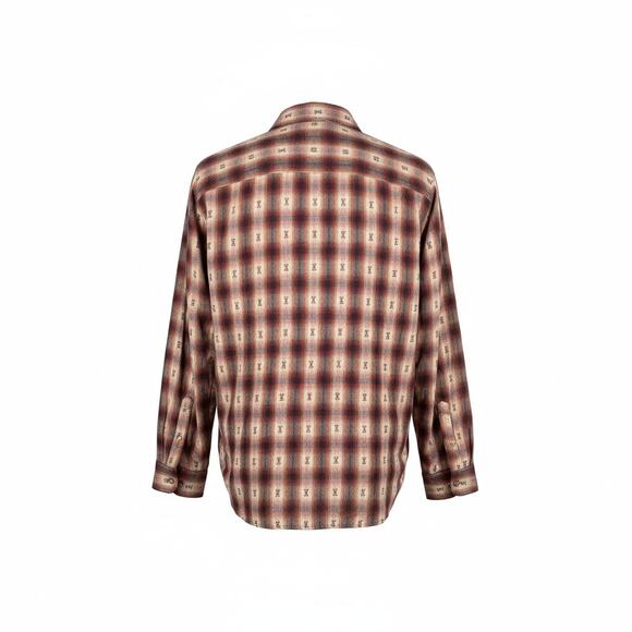 ASOS Flannel Southwestern Print Pearl Snap Button Up Size Men's M - Picture 3 of 13